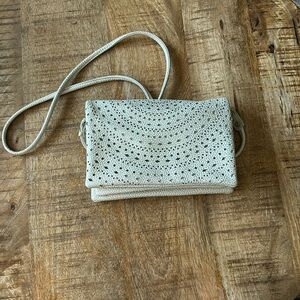 Silver Vegan Leather Street Level Crossbody